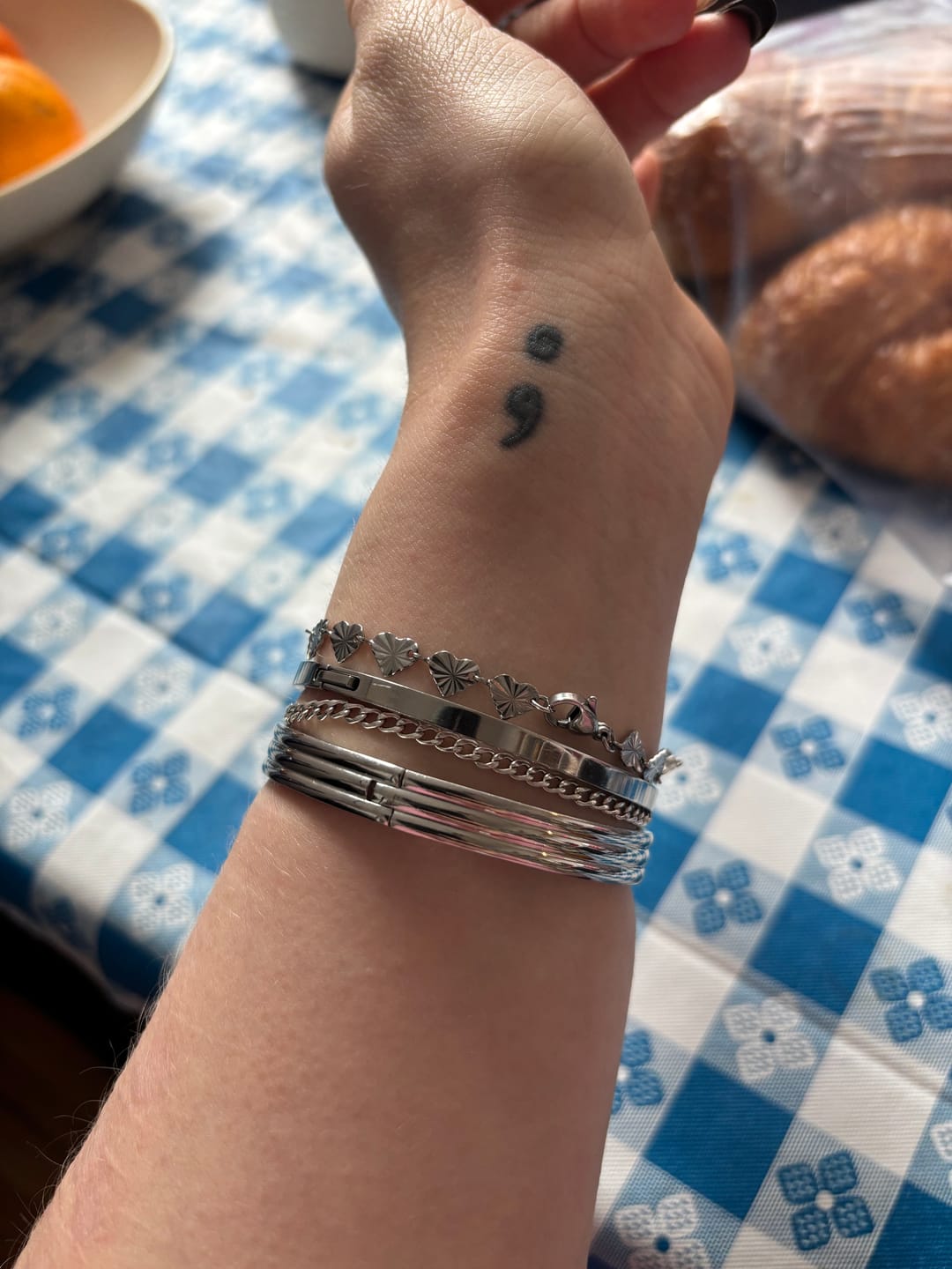 Customer photo review of Chunky Layered Bangle