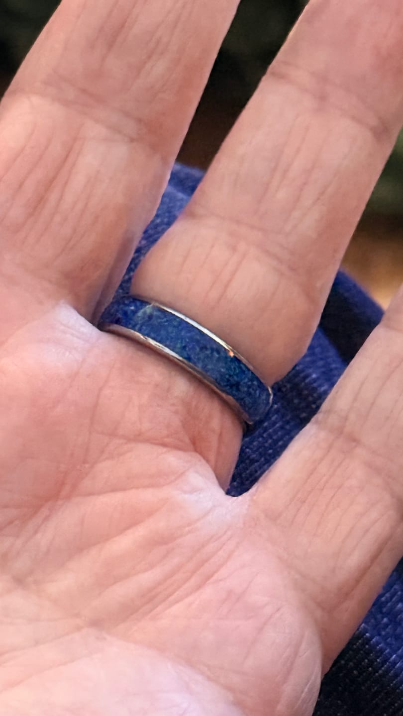 Customer photo review of The Blue Opal 6mm Wonder Ring