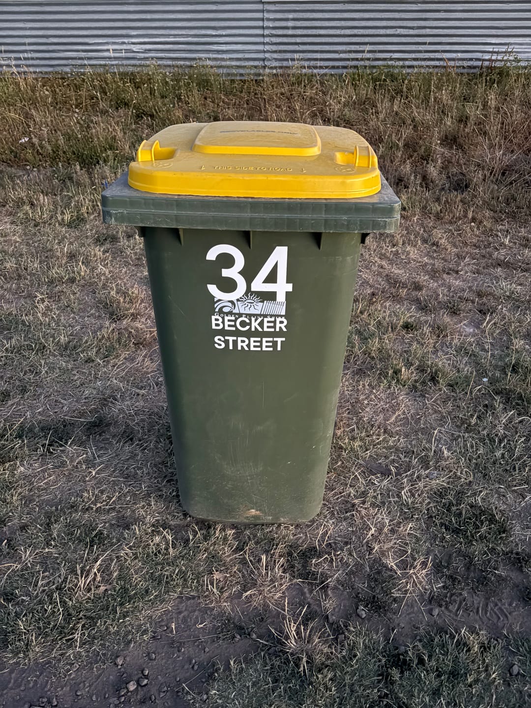 Customer photo review of Wheelie Bin Street Name & Number Sticker