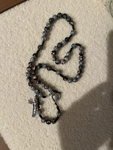 Customer photo review of Wonderful Rosary Hand Made by nuns in Medjugorje - Blessed By Pope