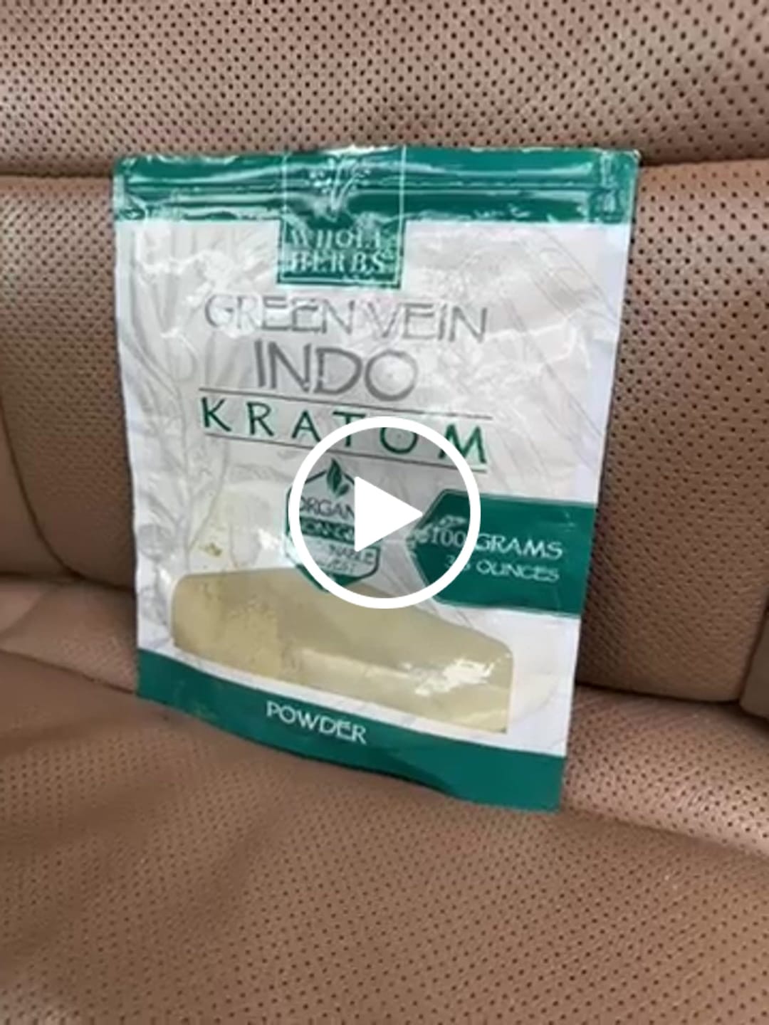 Customer video review of Whole Herbs Green Vein Indo Kratom Powder