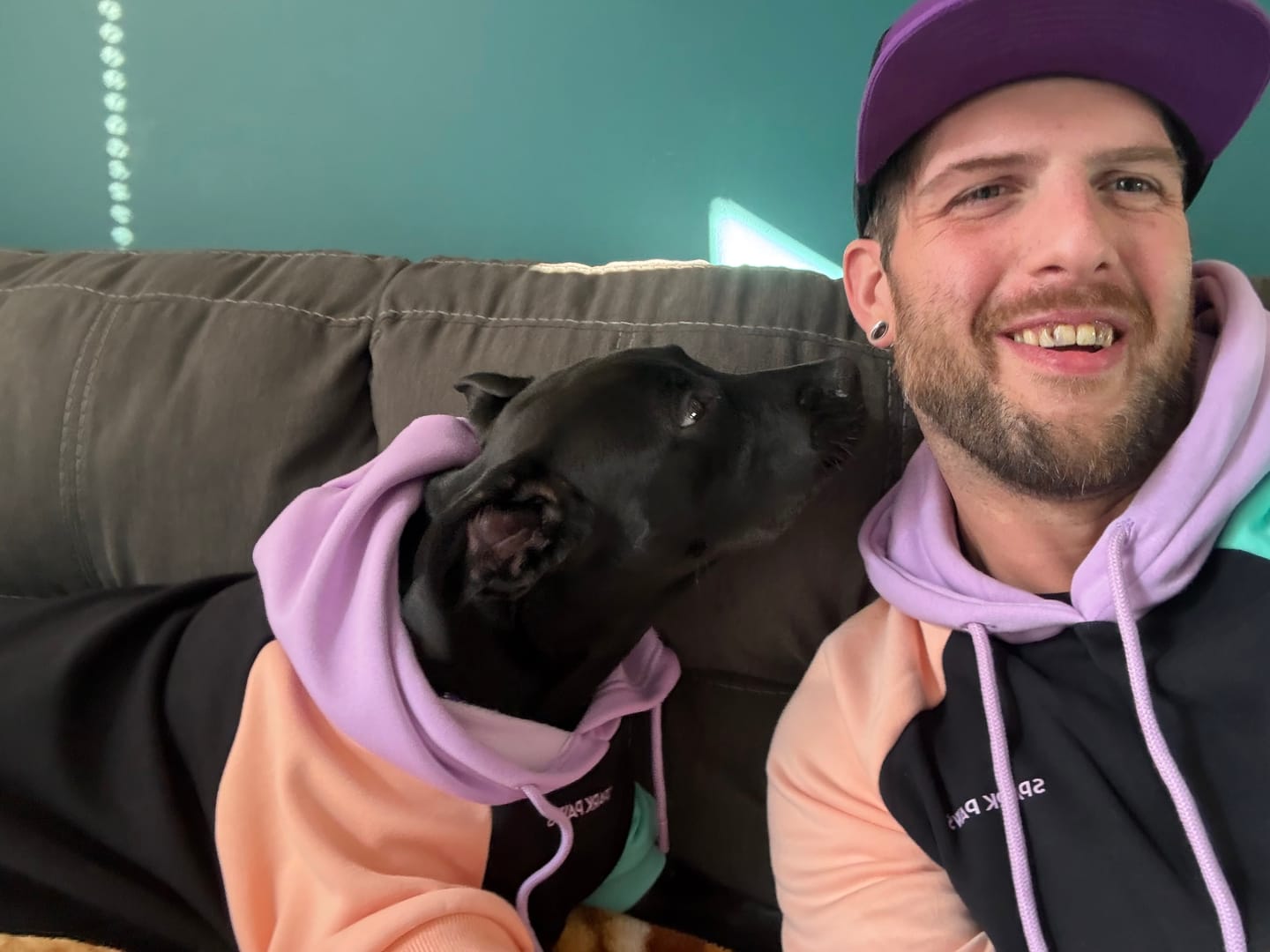 Customer photo review of Cyber Punk Dog Hoodie