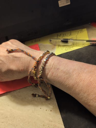 Customer photo review of 4 Tibetan Bracelets of Fortune