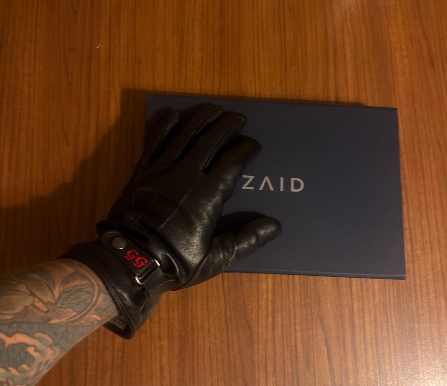 Customer photo review of Deri Kışlık Eldiven Siyah