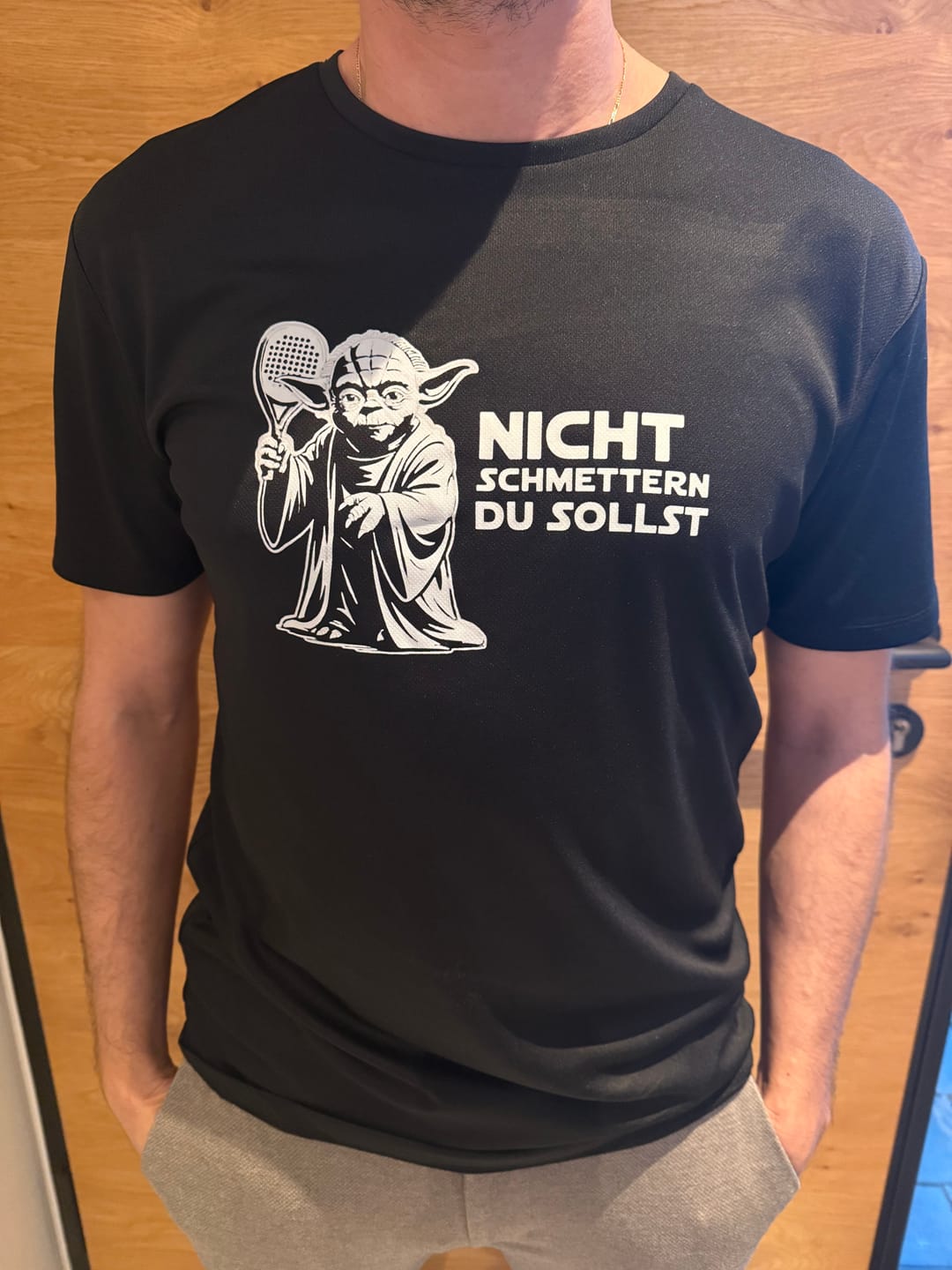 Customer photo review of Sport T-Shirt Men - Nicht schmettern du sollst