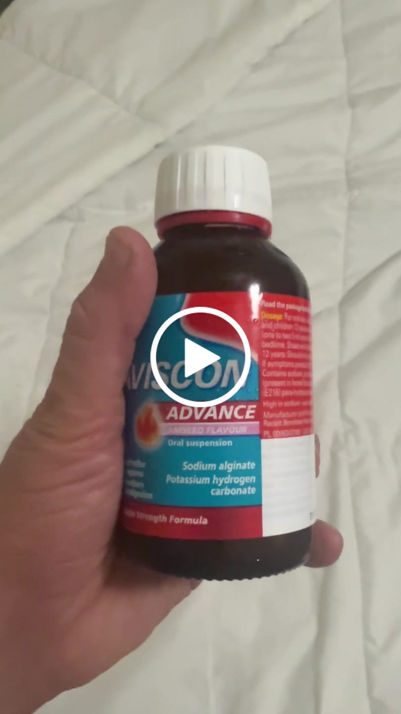 Customer video review of Gaviscon Advance Aniseed Flavour Oral Suspension, 250ml Twin Pack