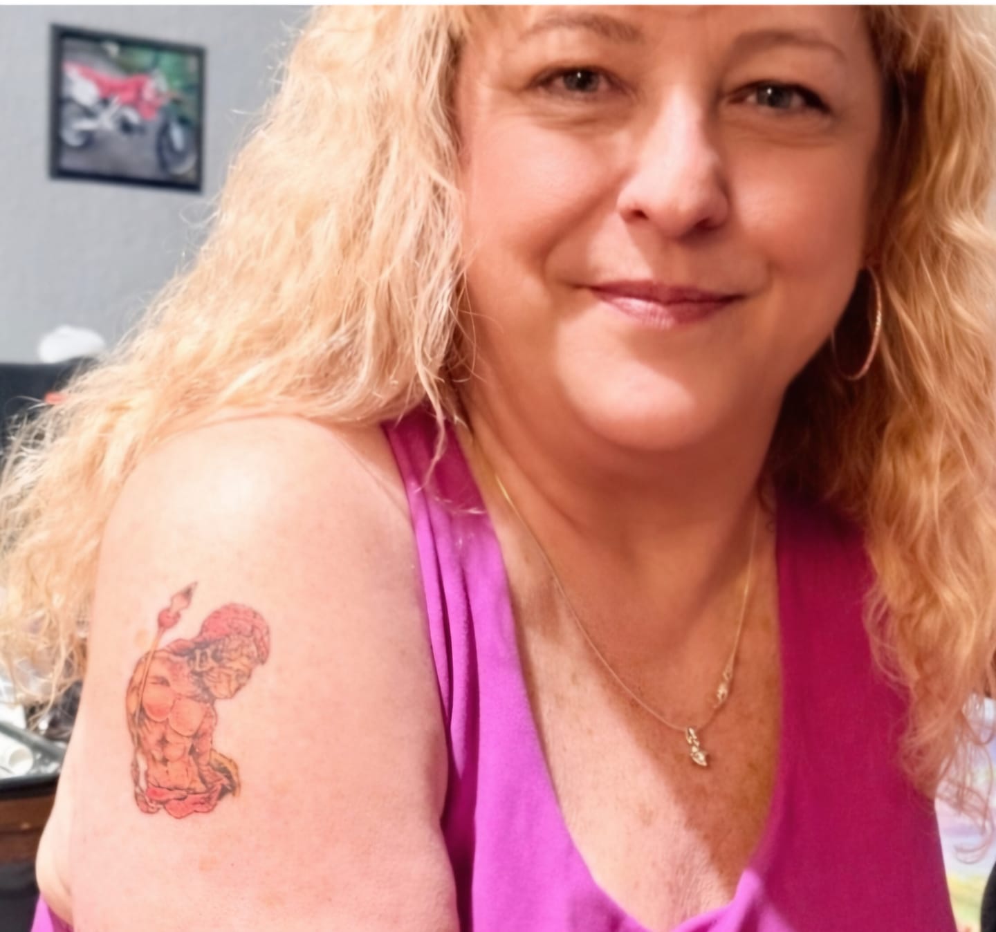 Customer photo review of Lone Wolf Tattoo - Semi Permanent
