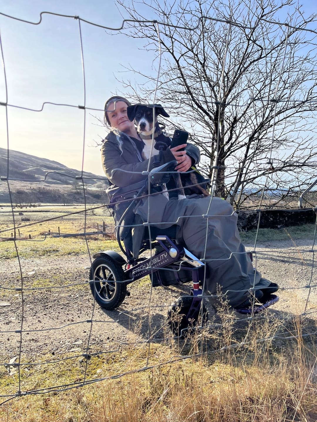 Customer photo review of Limited Edition Purple Lightweight Electric Wheelchair | Freedom Pro ST