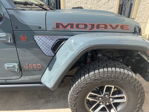 Customer photo review of Diamond Plate Textured Fender Insert (Set Of 2)