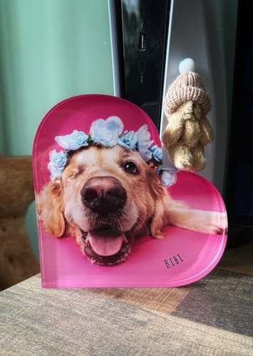 Customer photo review of Eigen foto - Gepersonaliseerd glazen hart