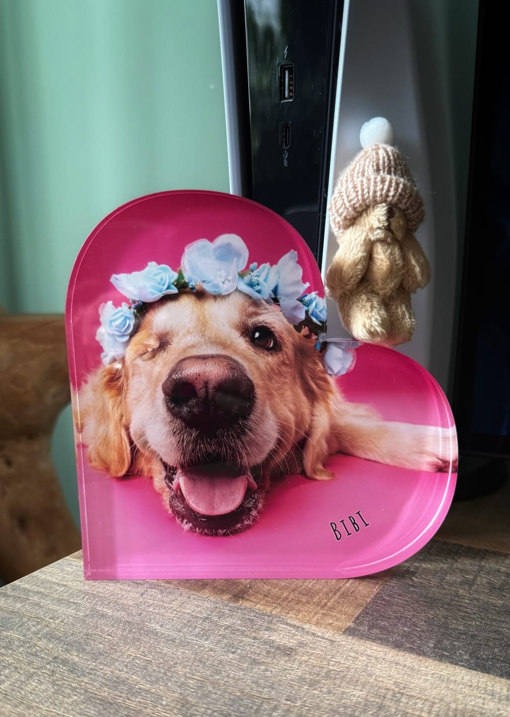 Customer photo review of Eigen foto - Gepersonaliseerd glazen hart