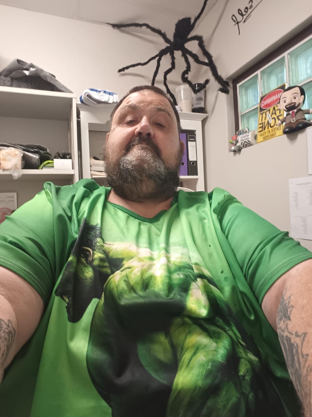 Customer photo review of I'm Fine Men's Plus Size Short Sleeve T-Shirt