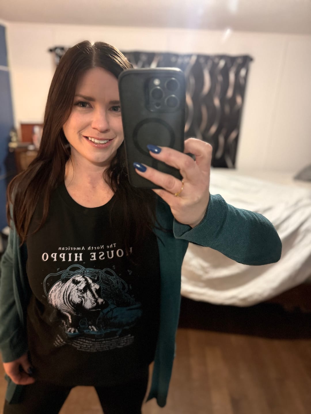 Customer photo review of North American House Hippo T-shirt