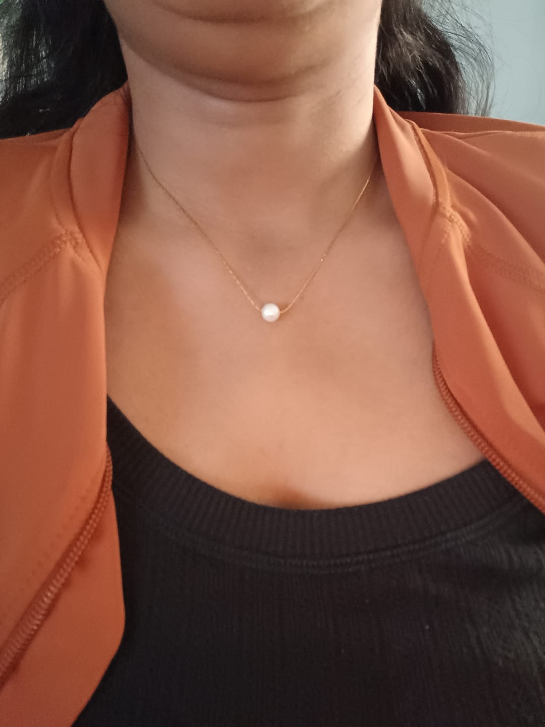 Customer photo review of Delicate Pearl Necklace