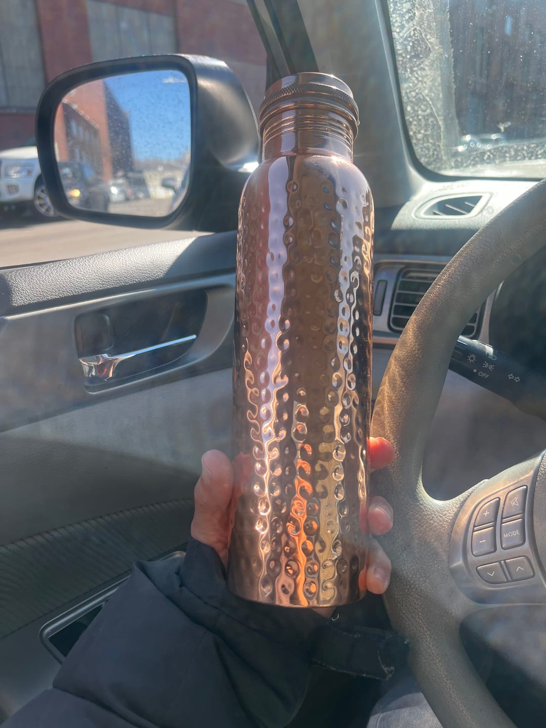 Customer photo review of Himalayan Ayurvedic Pure Copper Bottle