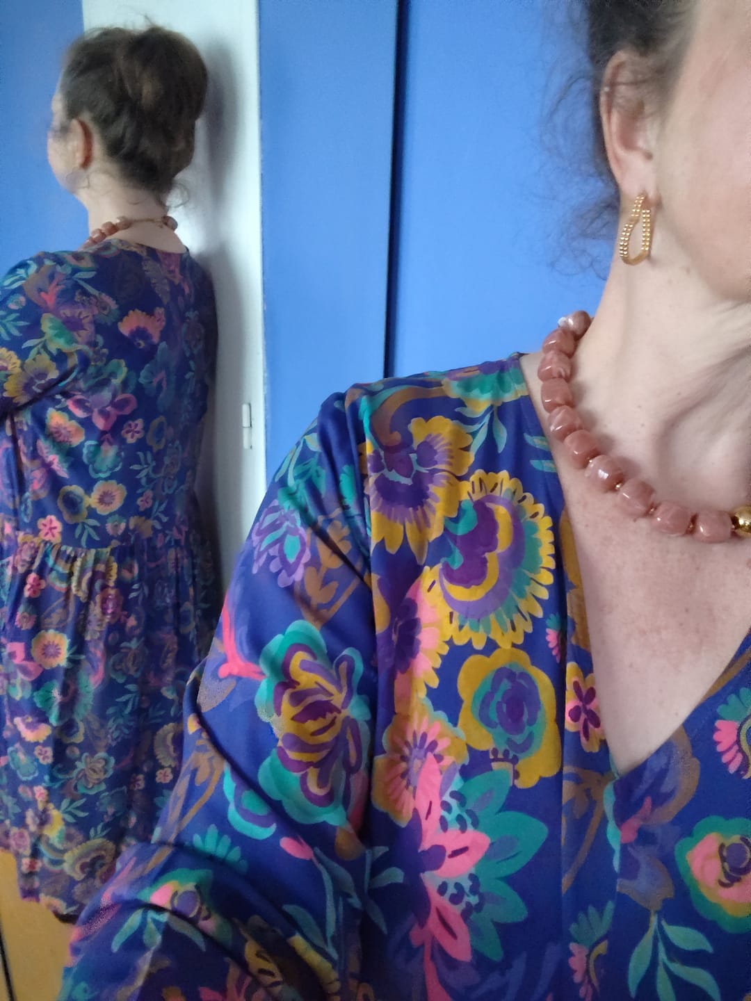 Customer photo review of Robe Romane - viscose Explosion Florale