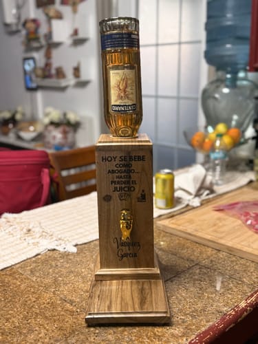 Customer photo review of Casa Master® Wooden Liquor Dispenser: Pour with Style