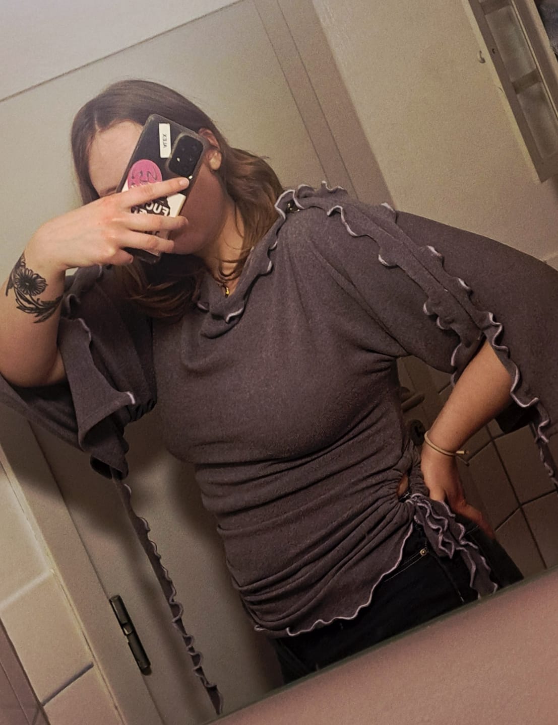 Customer photo review of The "She Shell" Sweater/Dress/Skirt
