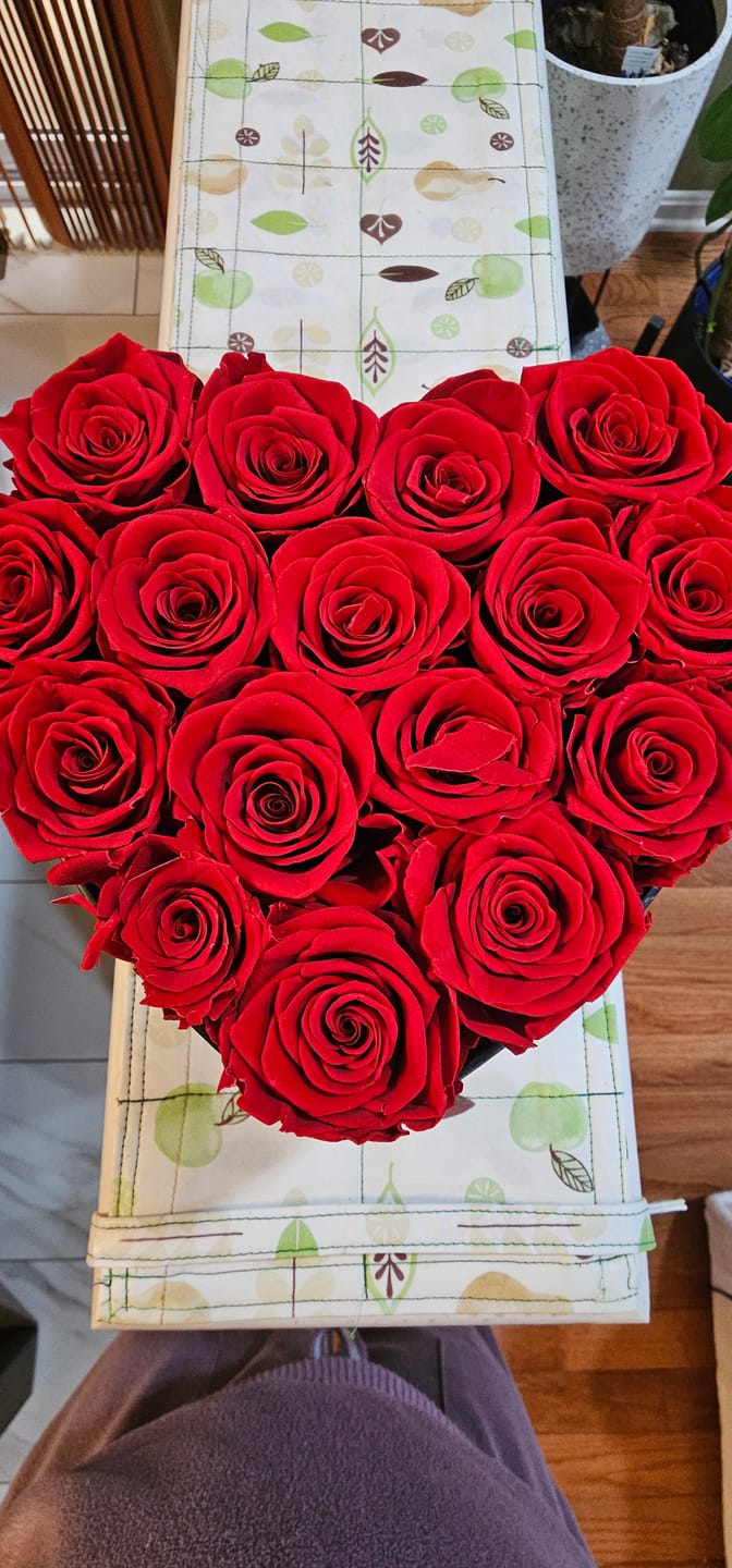 Customer photo review of Heart Eternal Rose Bouquet