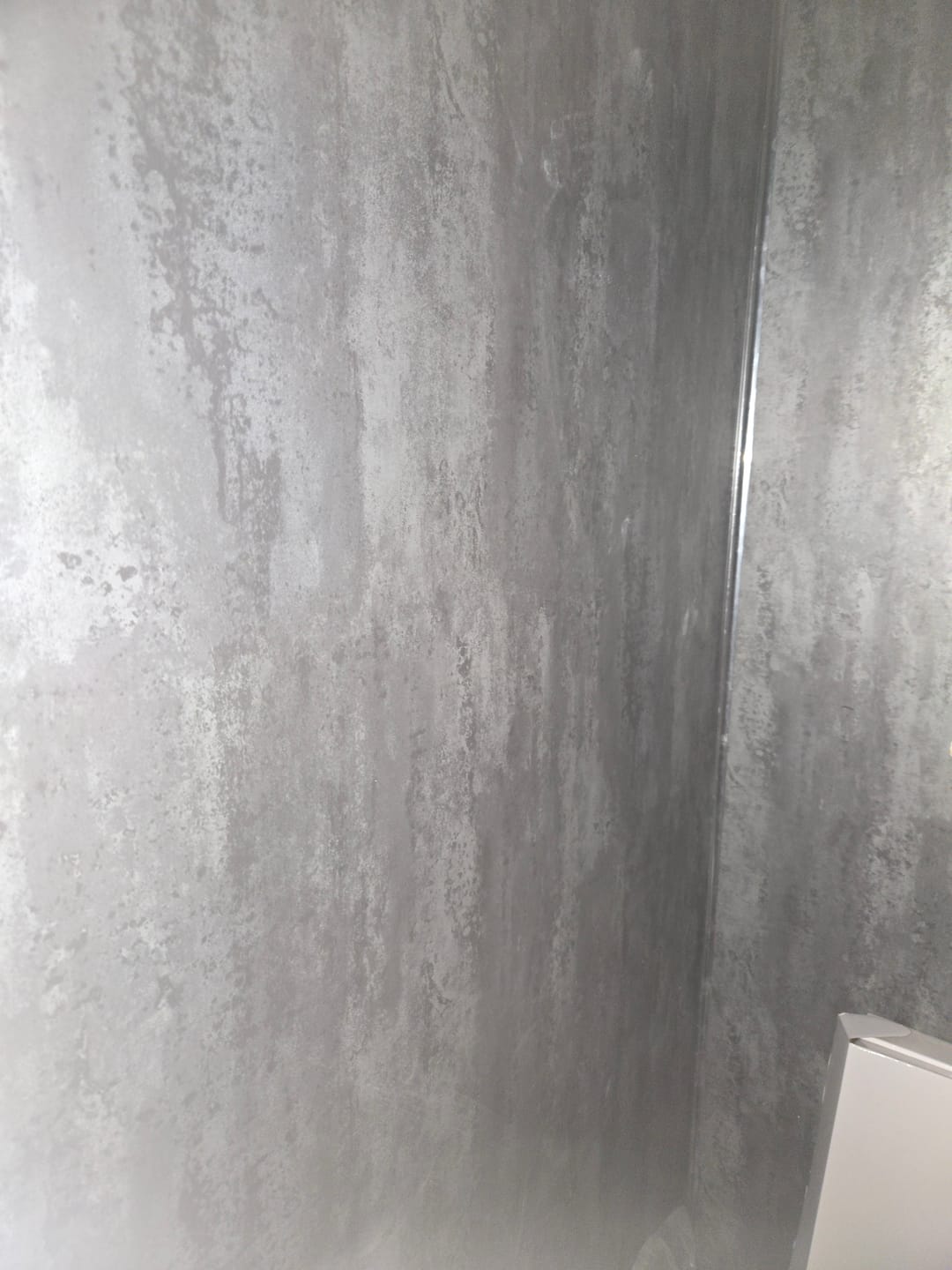 Customer photo review of Premium Black Graphite Matt Shower Wall Panel – 1M x 2.4M