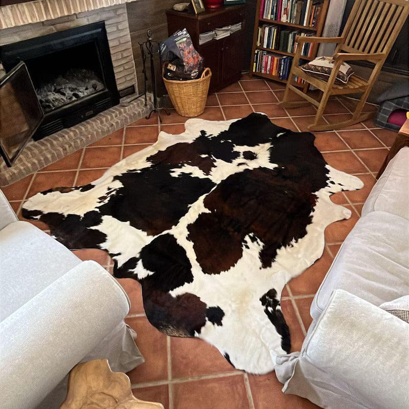 Customer photo review of 100% Genuine Calskin Natural Decor Rug, Speckled Real Cow Hide Rug