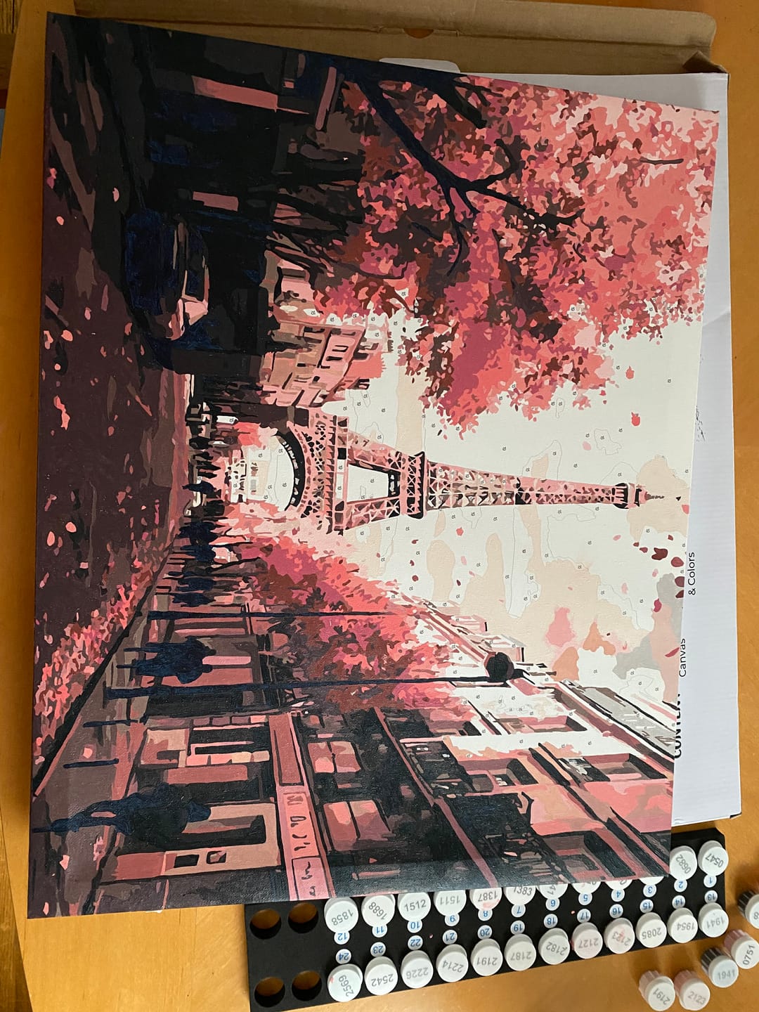 Customer photo review of Beautiful Paris | Paint by Numbers