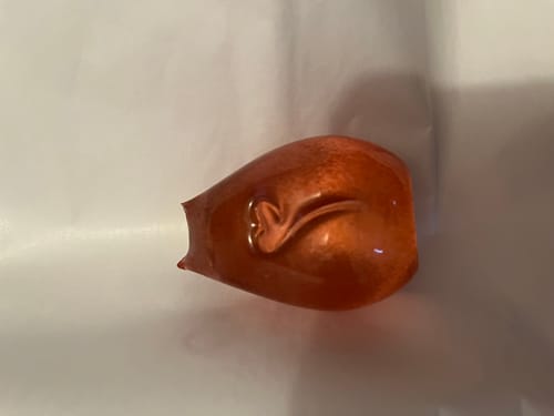 Customer photo review of Little Glass Love Cat, Peach Melba