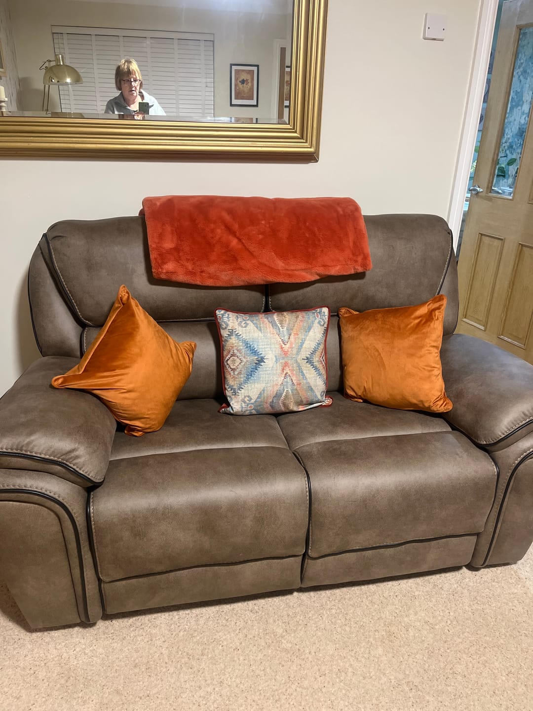 Customer photo review of Monaco 2 Seater Recliner Sofa - Brown