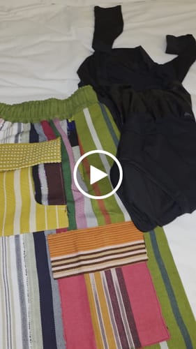 Customer video review of Tomiwa Aso-Oke Culottes