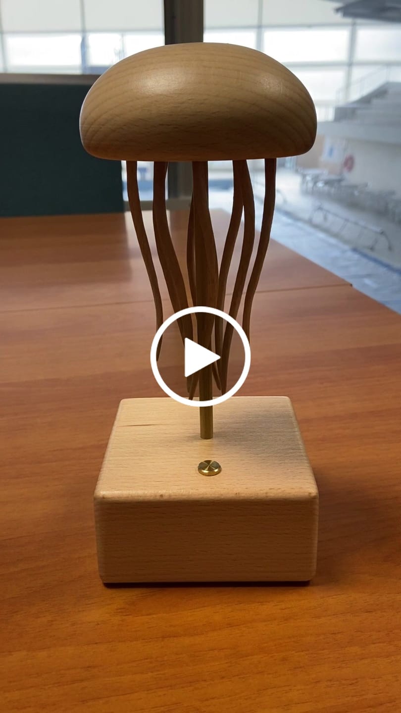 Customer video review of MarinerPoet™ Handcrafted Wooden Jellyfish Automaton