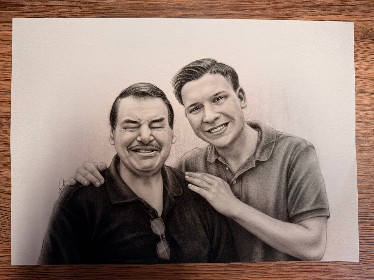 Customer photo review of Portrait Zeichnen Lassen vom Foto - Zeichnung in Bleistift oder Farbe nach Vorlage
