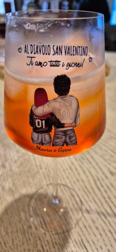 Customer photo review of Tutti i giorni - Calice da vino personalizzato per coppie per San Valentino