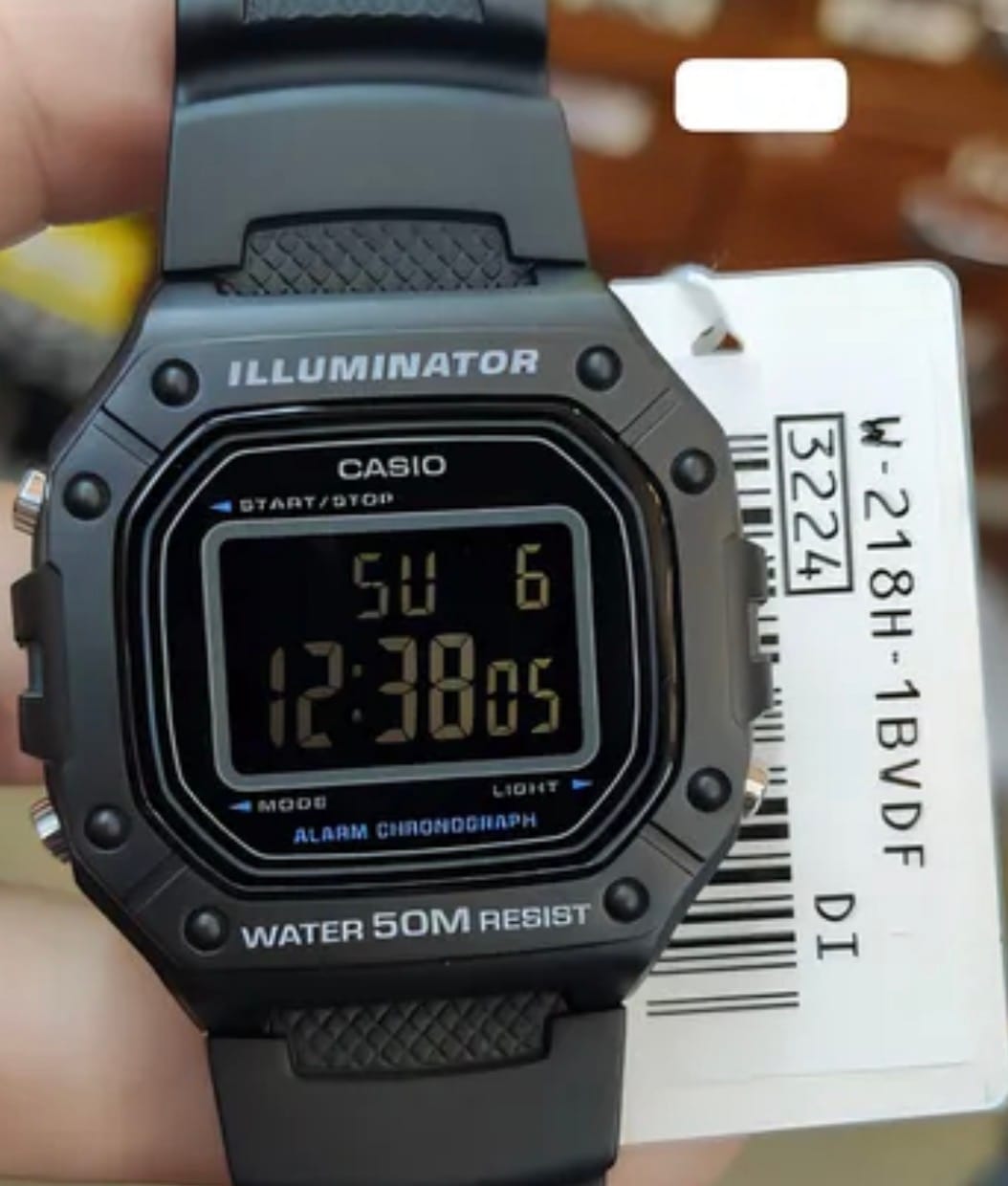Customer photo review of Reloj Casio Vintage W-218H-1BVDF Pantalla Negativa