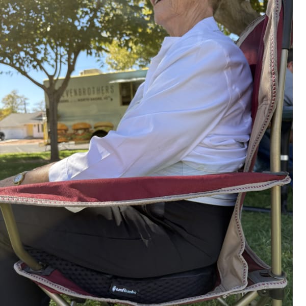 Customer photo review of ComfiLumba Car and Truck Seat Cushion - Wedge Shaped High Density Memory Foam