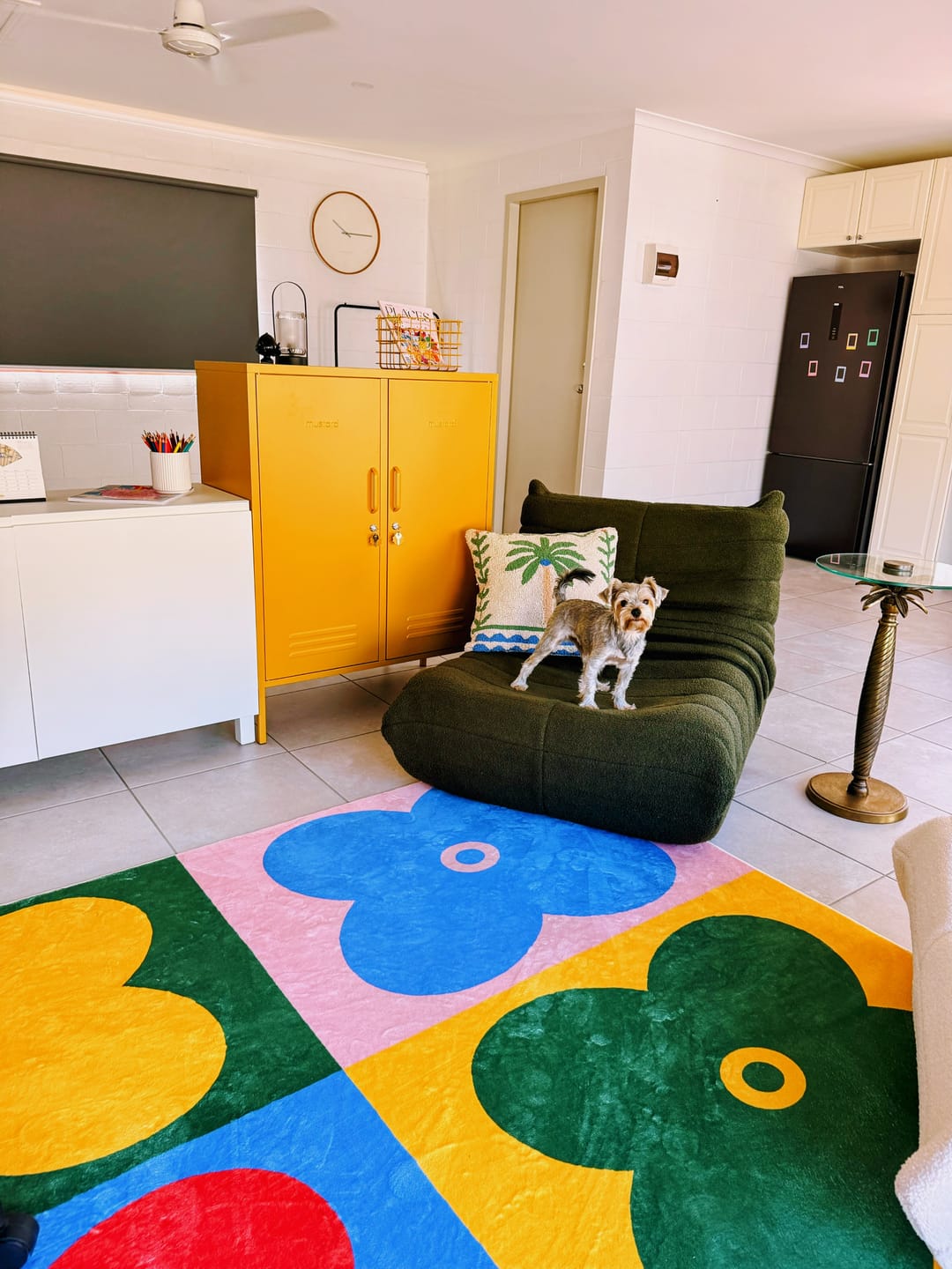 Customer photo review of Multicolor Four Leaf Clover Rug