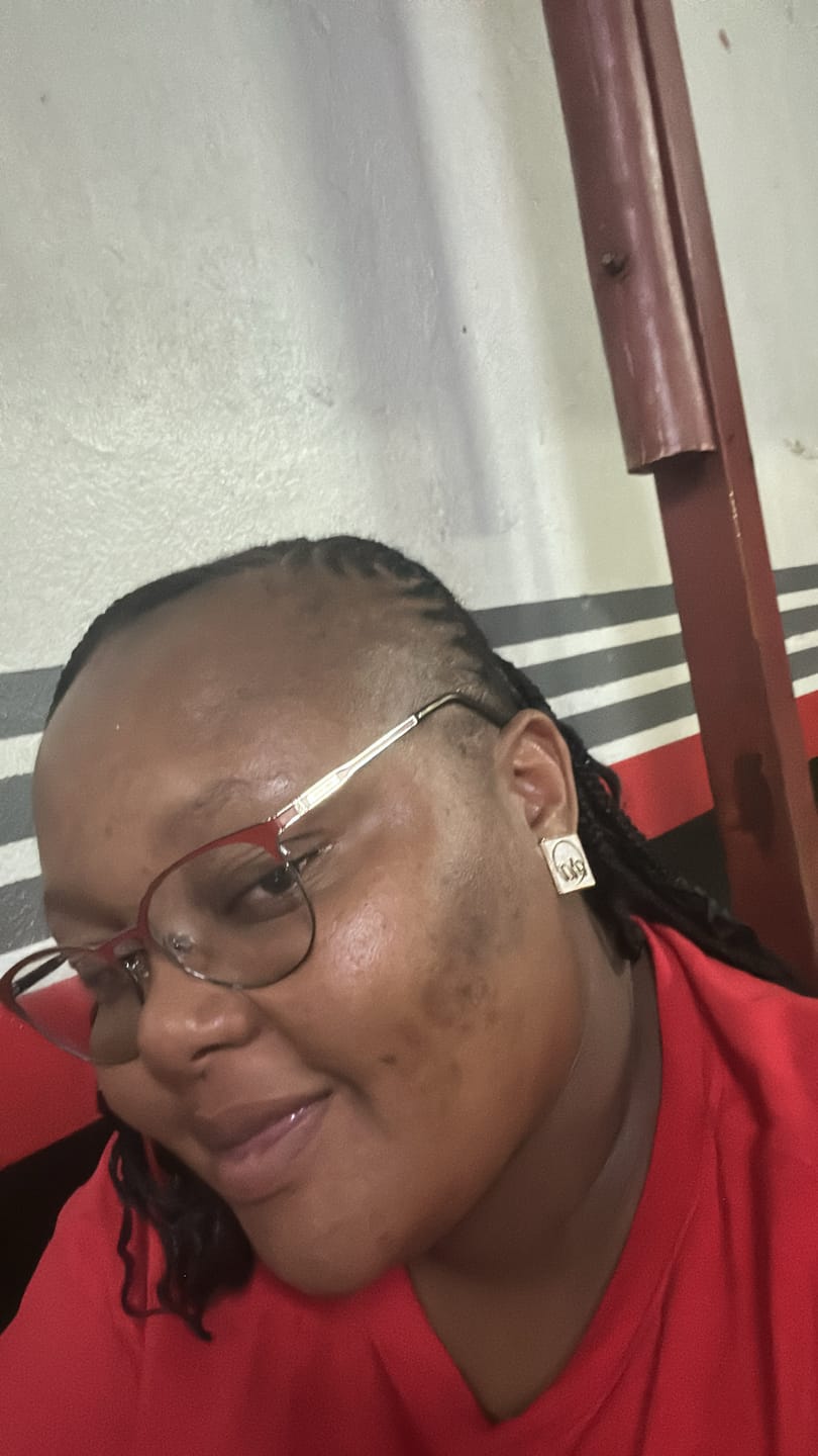 Customer photo review of Gold Pearl Square Earrings