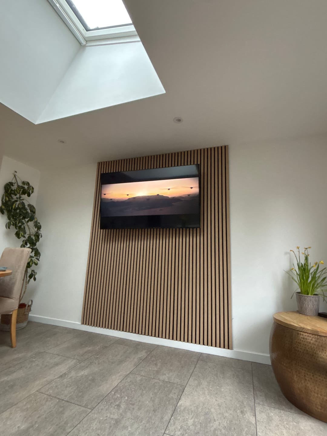 Customer photo review of Acoustic Slat Panel - Natural Oak