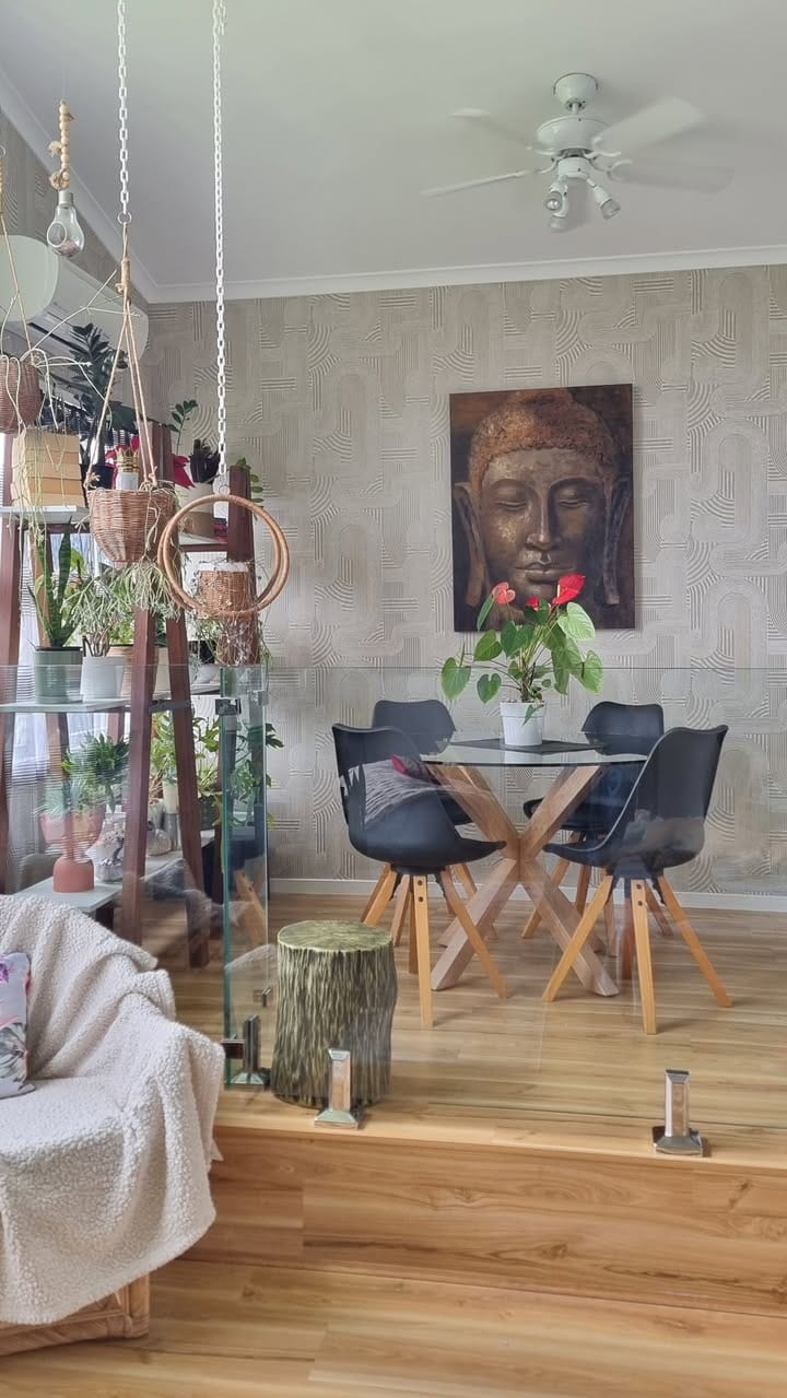 Customer photo review of Macramé - Boho Geo Wallpaper - Neutral