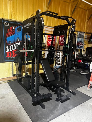 Customer photo review of M4-2.0 Elite All-In-One Workout Smith Gym Machine with Dual Weight Stacks (UPGRADED)