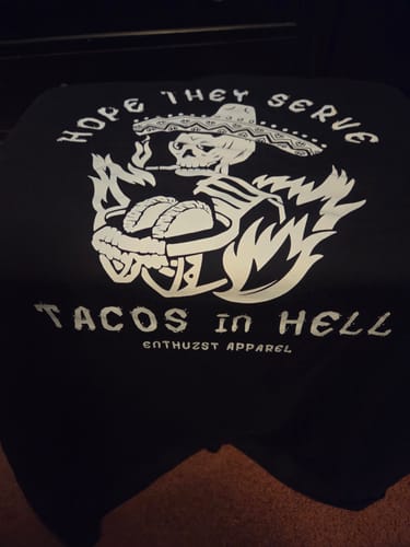 Customer photo review of TACOS TEE