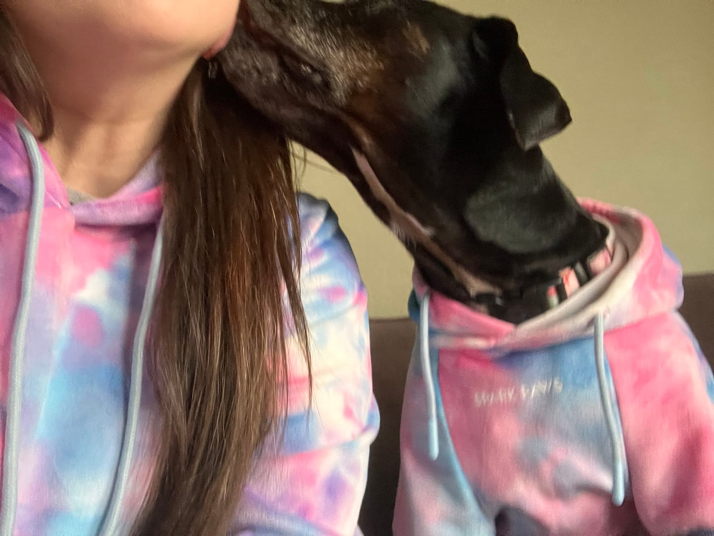 Customer photo review of Velvet Dog Hoodies