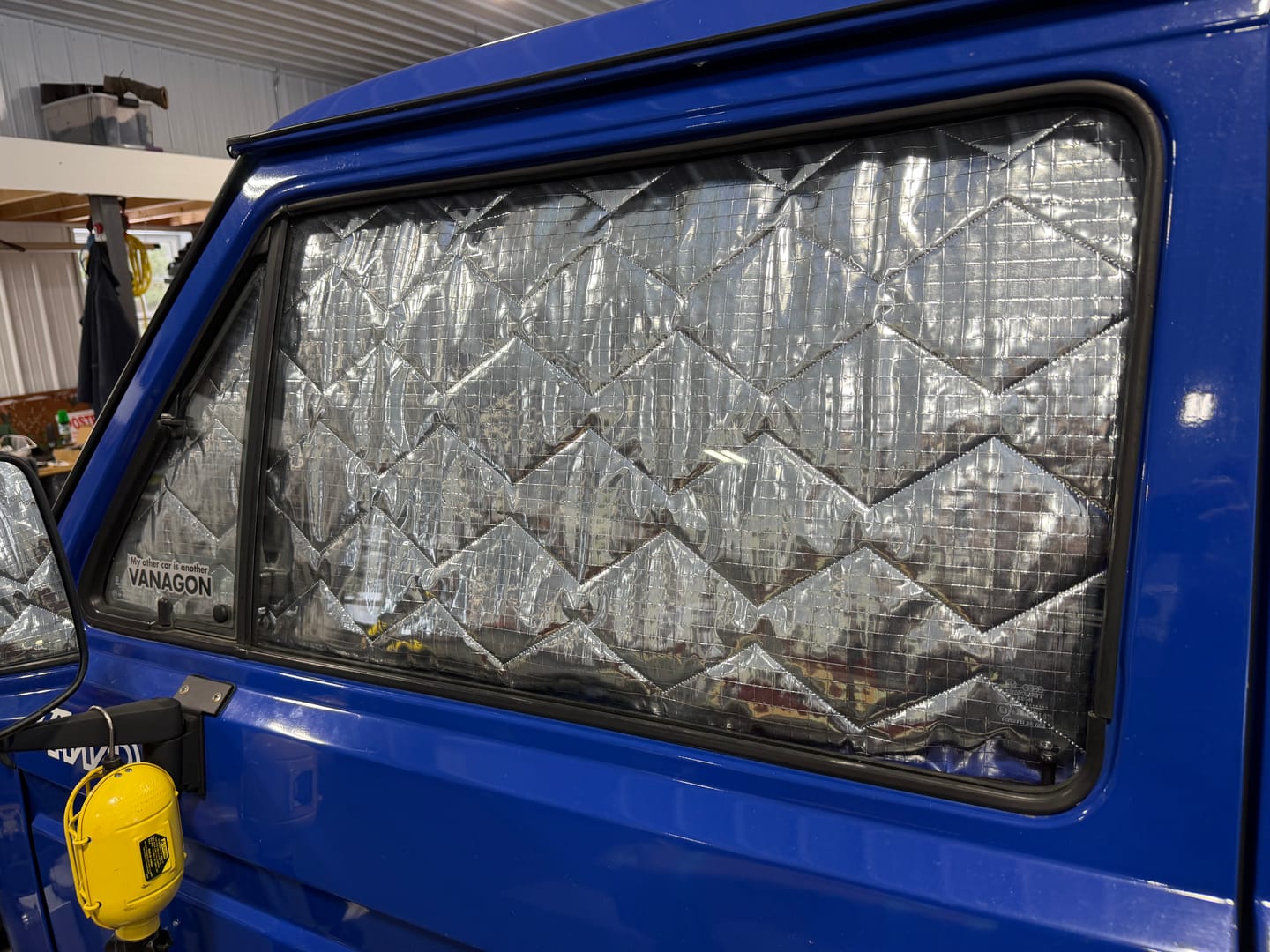 Customer photo review of Magnetic Insulation Set for VW T3 Full Interior | Complete 8-panel Thermal Blinds Kit