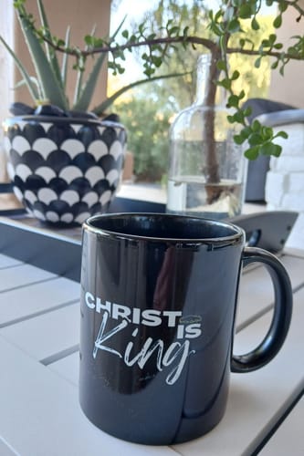 Customer photo review of Christ is King Mug