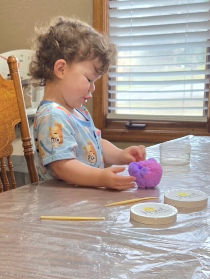 Customer photo review of Purple Butterfly Slime