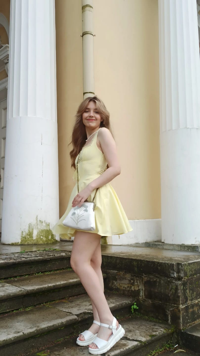 Customer photo review of Jolie Flowy Lace Up Mini Dress