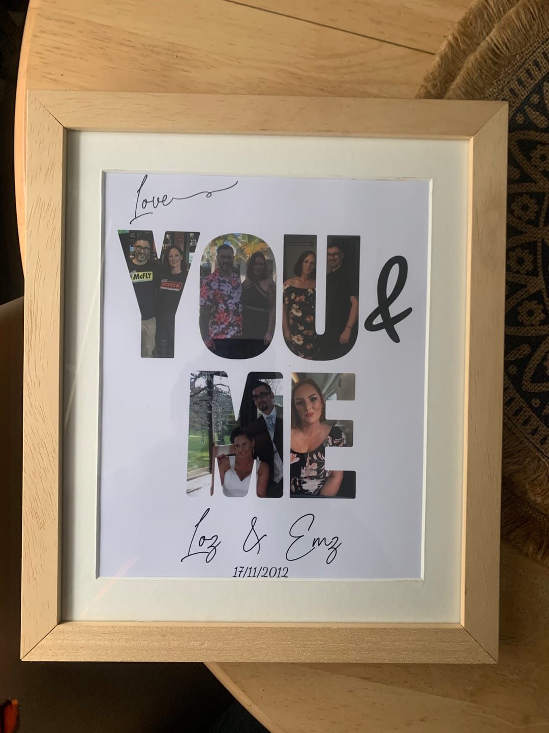 Customer photo review of You & Me - Personalized Poster