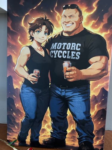 Customer photo review of Personalized Canvas - Portrait in Anime style