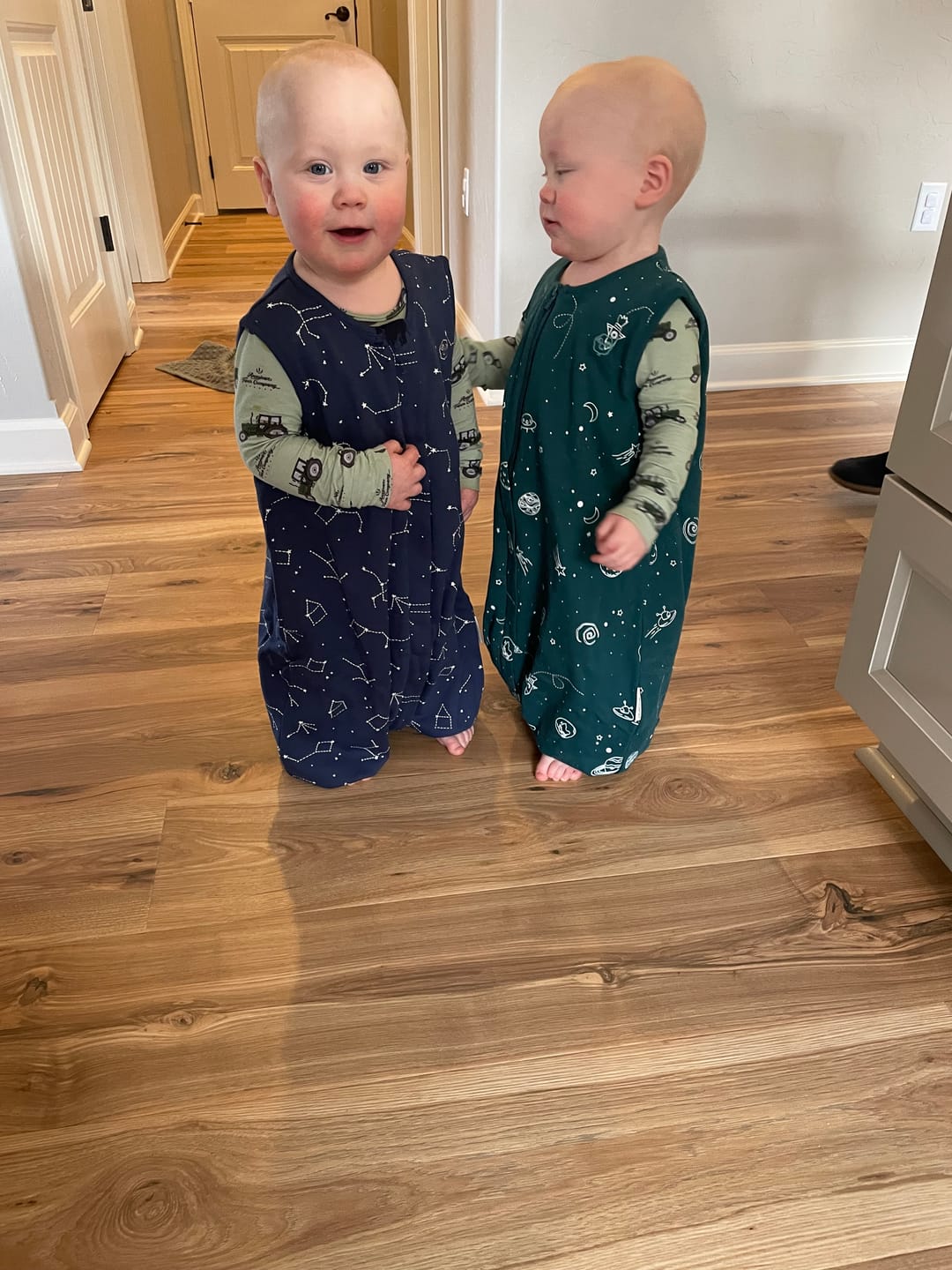 Customer photo review of 4 Season® Baby Sleep Bag with Feet, Merino Wool & Organic Cotton, Night Sky™