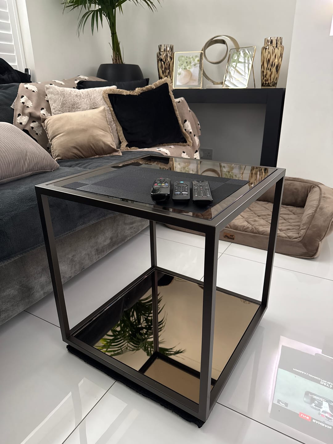 Customer photo review of Amara Side Table - Dark Bronze
