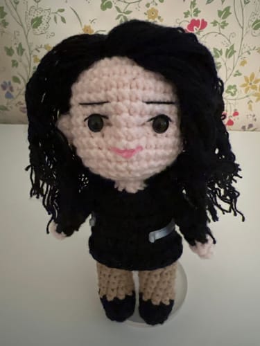 Customer photo review of Dolly® Personalized Crochet Doll with Photo Card